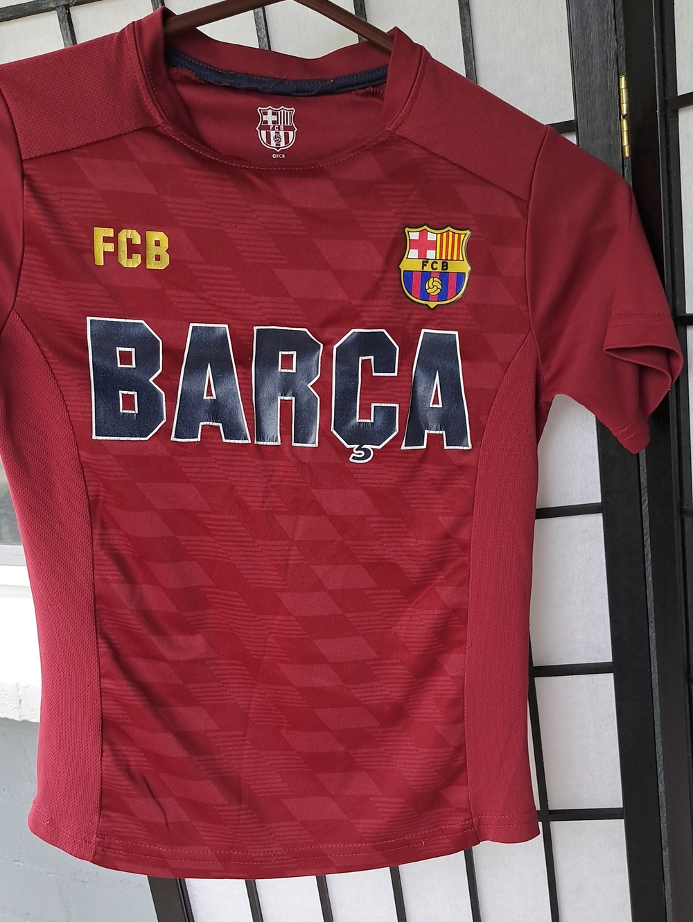 FC Barcelona Kids Barca Short Sleeve Jersey in Red